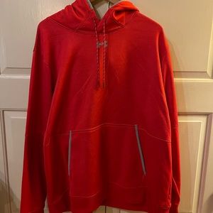 Under Armour XXL red silver hoodie sweatshirt